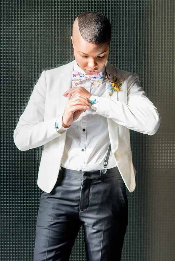 Pop Art inspired LGBTQ wedding editorial at The Green Building in NYC