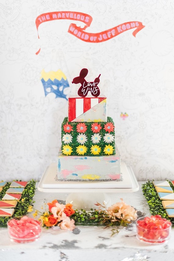 Pop Art inspired LGBTQ wedding editorial at The Green Building in NYC Inspiration