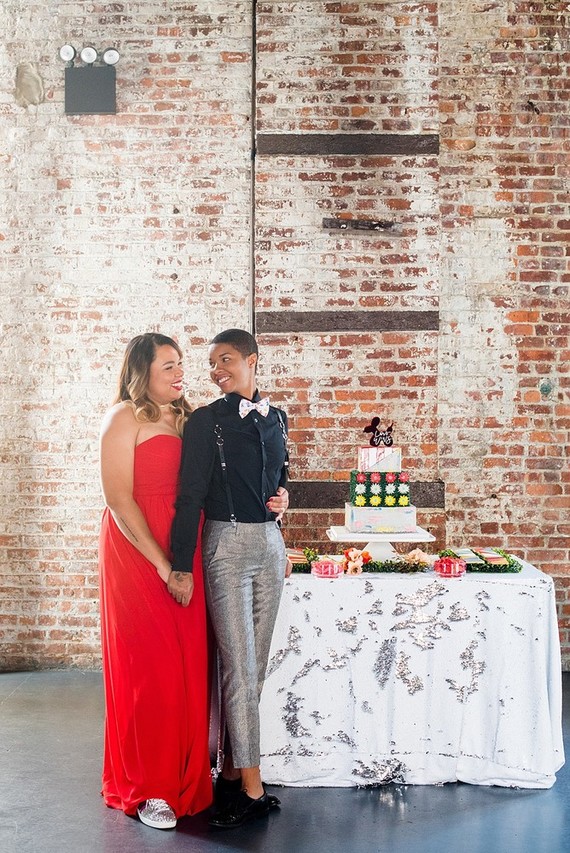 Pop Art inspired LGBTQ wedding editorial at The Green Building in NYC