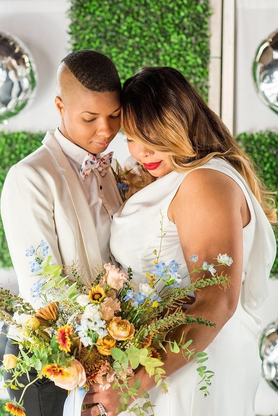Pop Art inspired LGBTQ wedding editorial at The Green Building in NYC