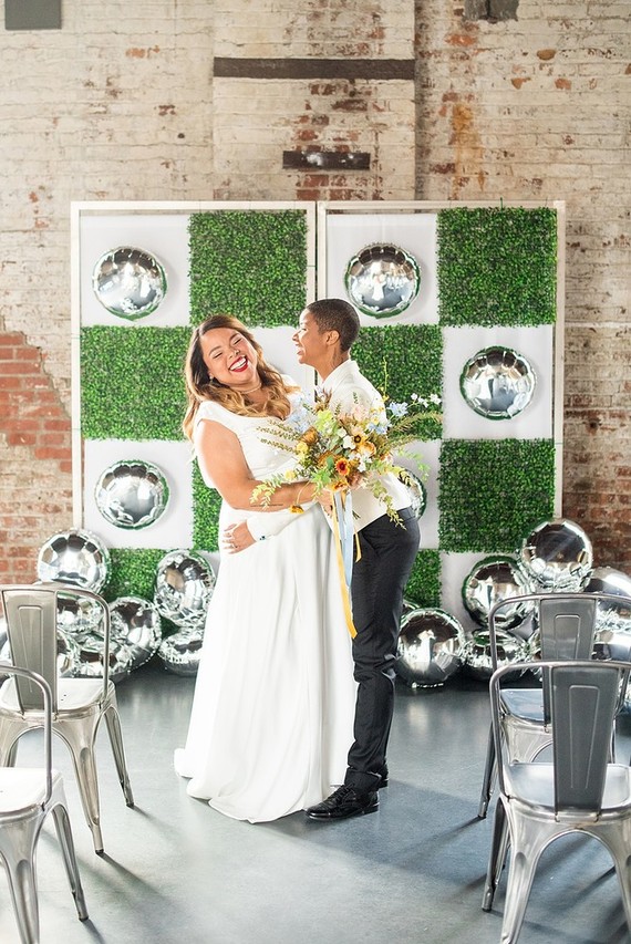 Pop Art inspired LGBTQ wedding editorial at The Green Building in NYC Inspiration