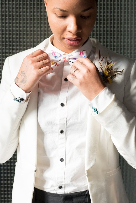 Pop Art inspired LGBTQ wedding editorial at The Green Building in NYC