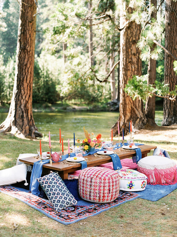 Colorful Yosemite elopement and picnic Inspiration