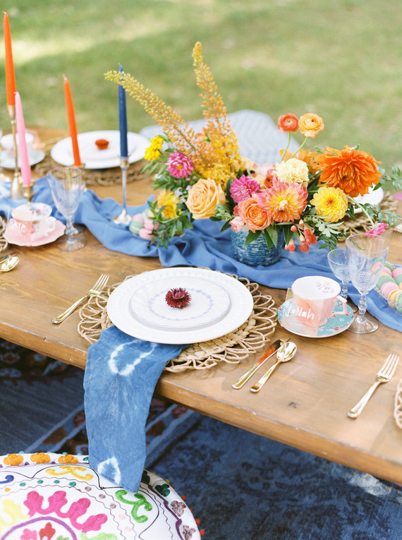 Colorful Yosemite elopement and picnic Inspiration