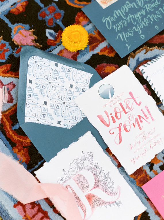 Colorful Yosemite elopement and picnic Inspiration