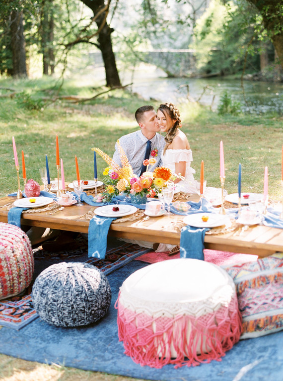 Colorful Yosemite elopement and picnic Inspiration