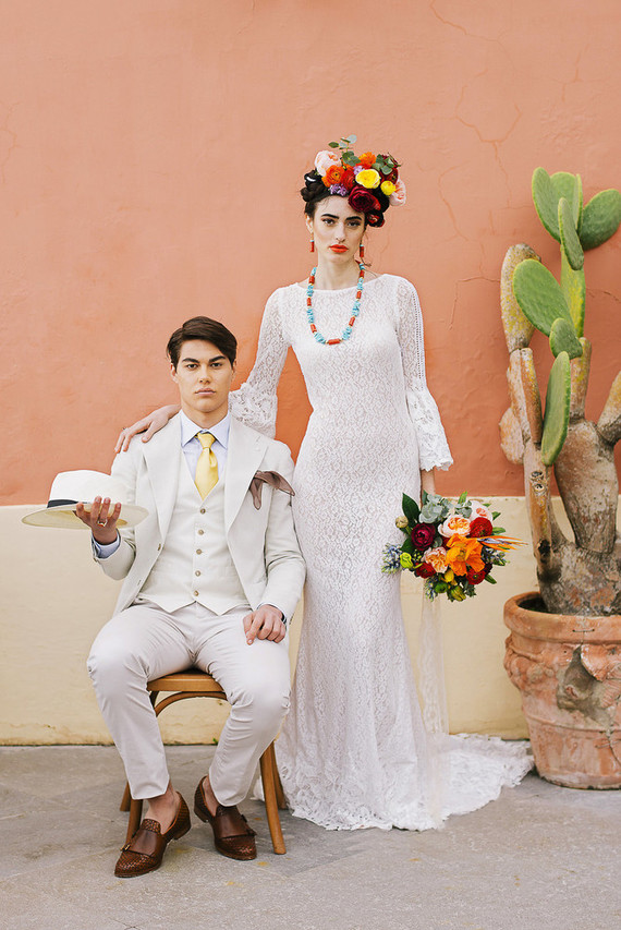Frida Kahlo inspired wedding on the Amalfi Coast