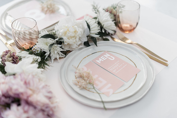 Modern French pink and blush bridal shower