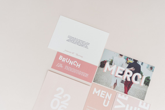 Modern French pink and blush bridal shower