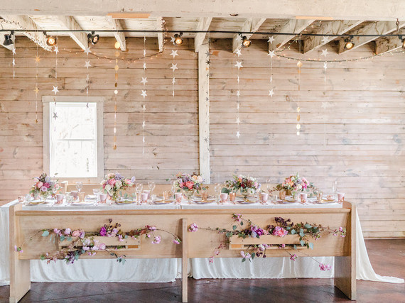 Feminine moon & stars baby shower on 100 Layer Cakelet