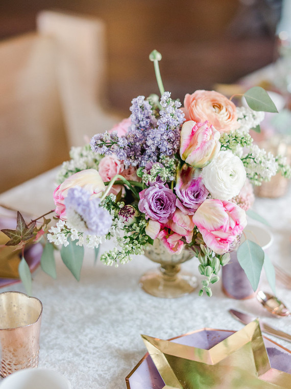 Feminine moon & stars baby shower on 100 Layer Cakelet Inspiration