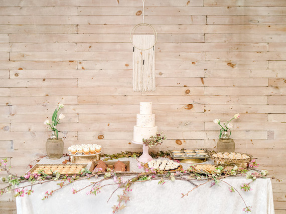 Feminine moon & stars baby shower on 100 Layer Cakelet