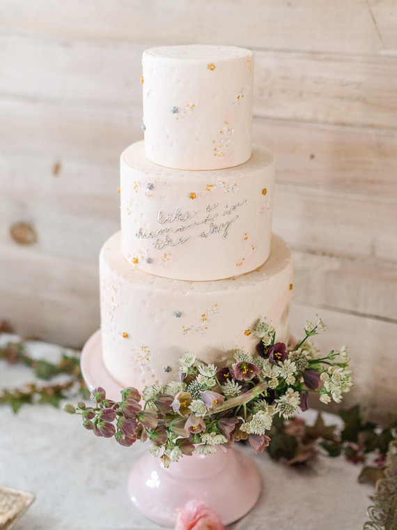 Feminine moon & stars baby shower on 100 Layer Cakelet Inspiration