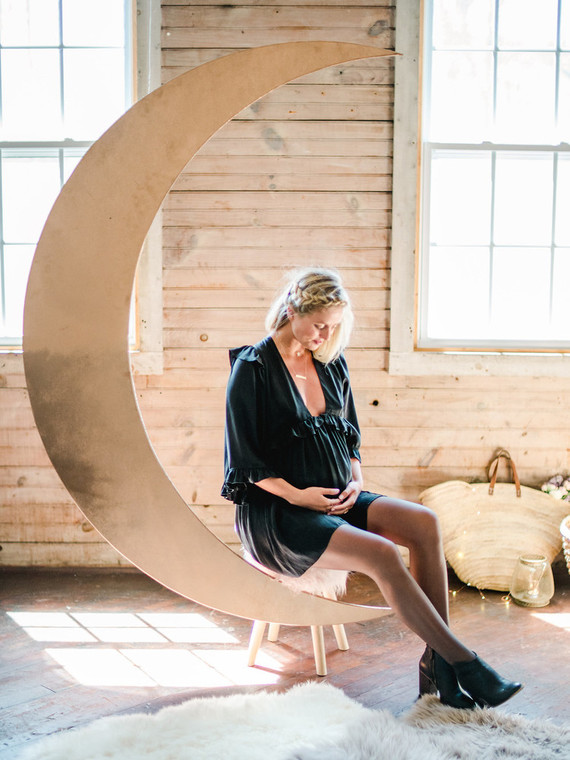 Feminine moon & stars baby shower on 100 Layer Cakelet