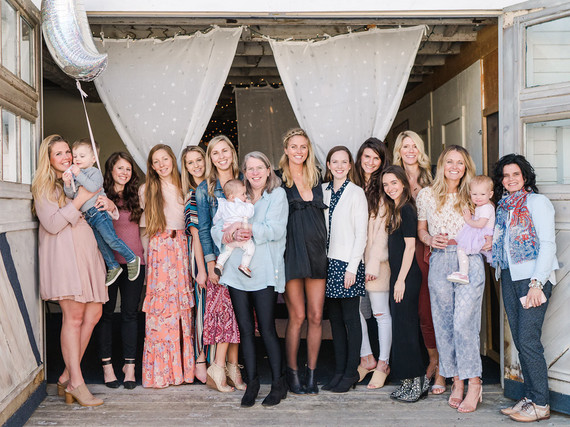 Feminine moon & stars baby shower on 100 Layer Cakelet