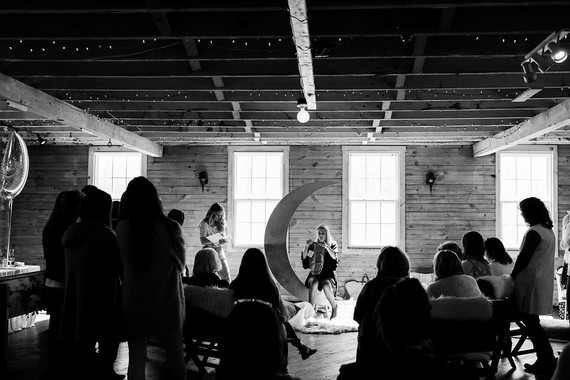 Feminine moon & stars baby shower on 100 Layer Cakelet