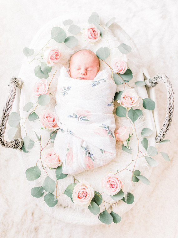 Floral styled newborn photos