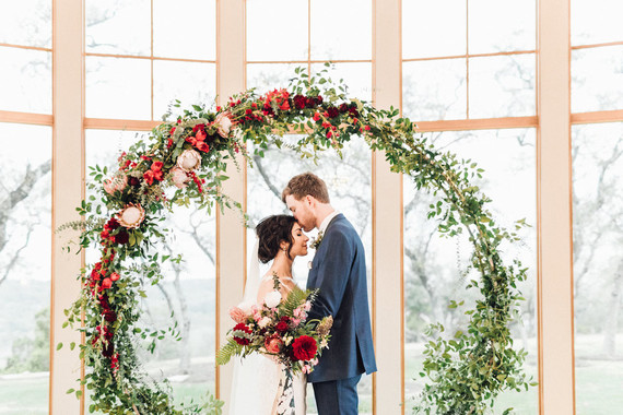 Jewel tone winter wedding at Canyonwood Ridge in Austin