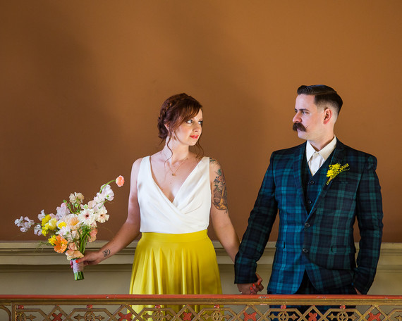 Whimsical Wes Anderson wedding ideas at the San Francisco Mint