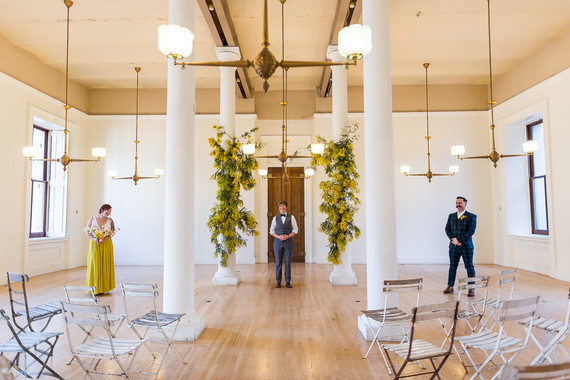 Whimsical Wes Anderson wedding ideas at the San Francisco Mint