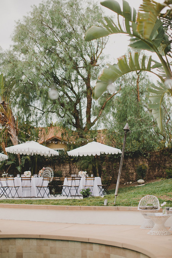 Parisian backyard baby shower
