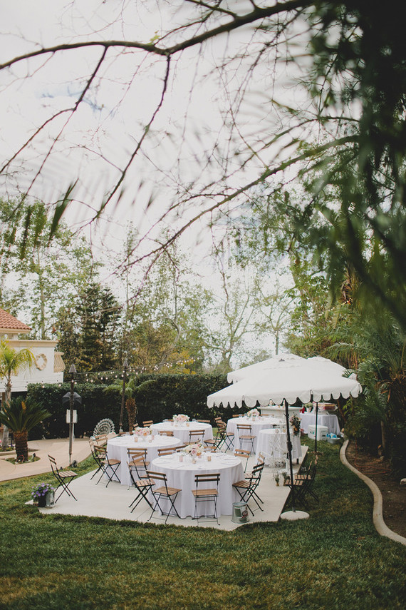 Parisian backyard baby shower
