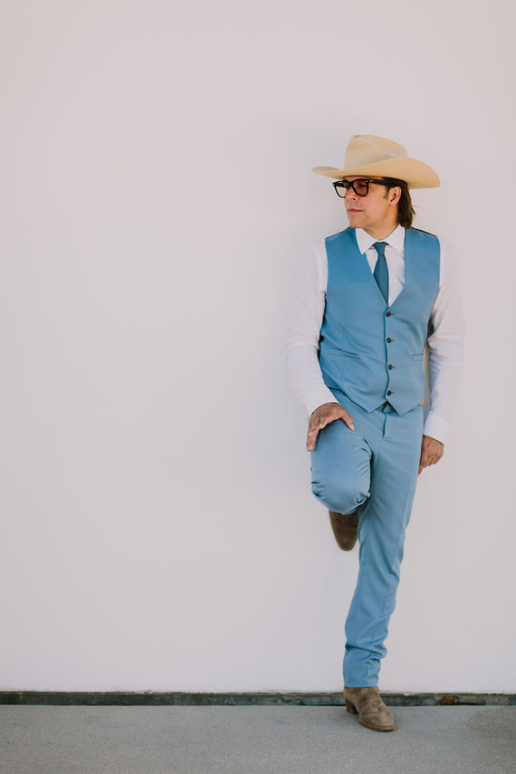 Rustic Joshua Tree wedding with a pink floral dress