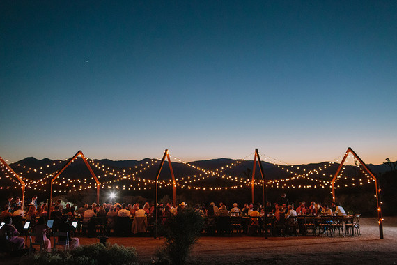 Rustic Joshua Tree wedding with a pink floral dress