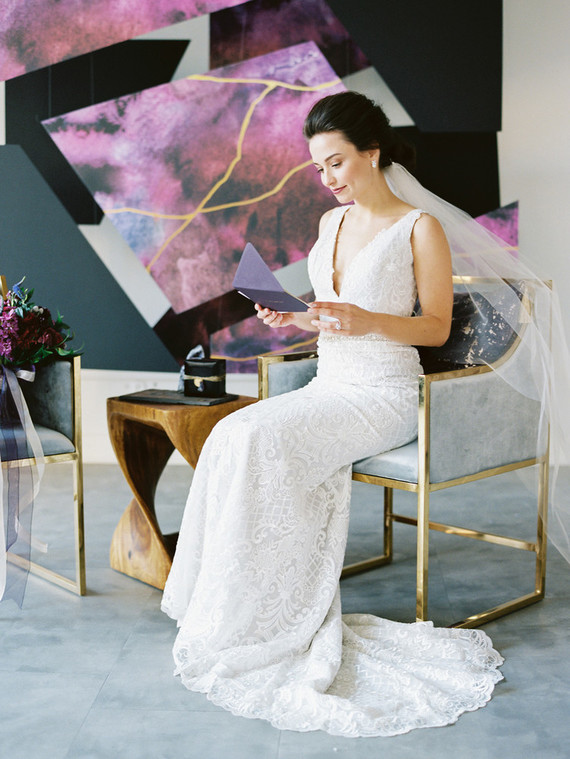 Modern ultraviolet wedding inspiration Inspiration