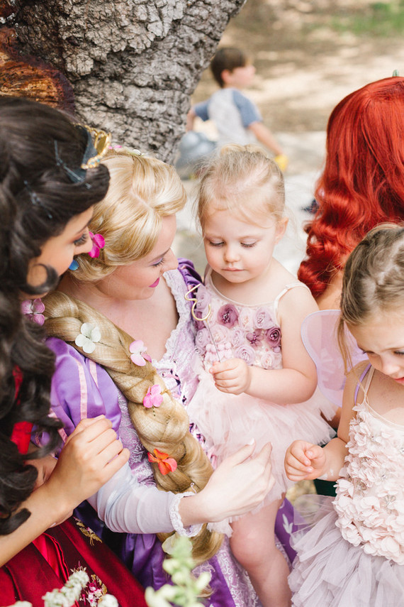 Fairyland birthday party for sisters at Temescal Canyon in Los Angeles