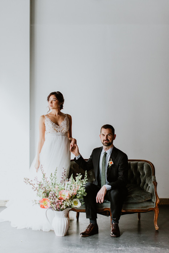 Floral spring indoor wedding ideas at Ajax DC Inspiration