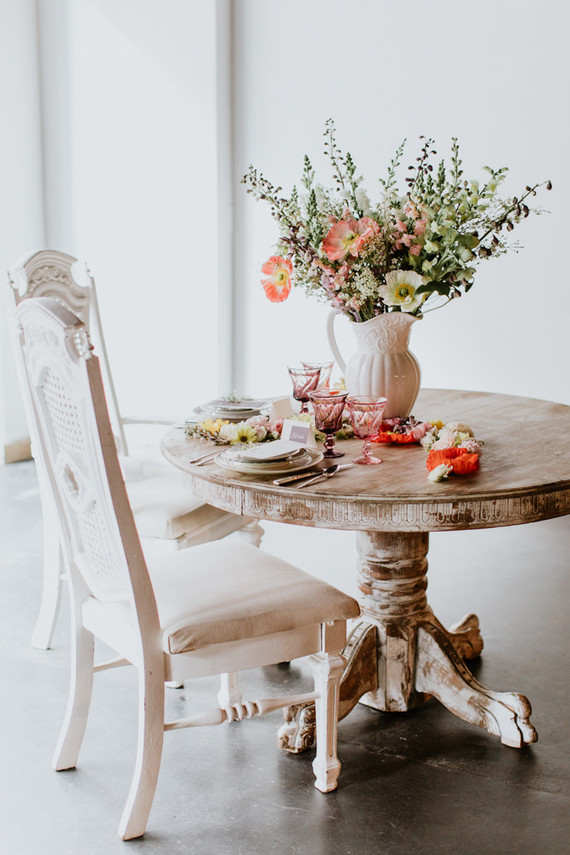 Floral spring indoor wedding ideas at Ajax DC Inspiration