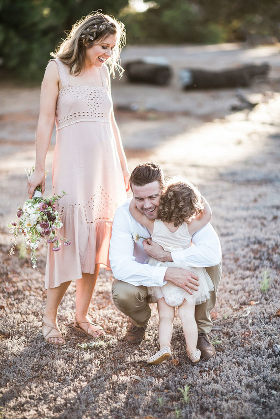 Rustic sunset family photos in Western Australia