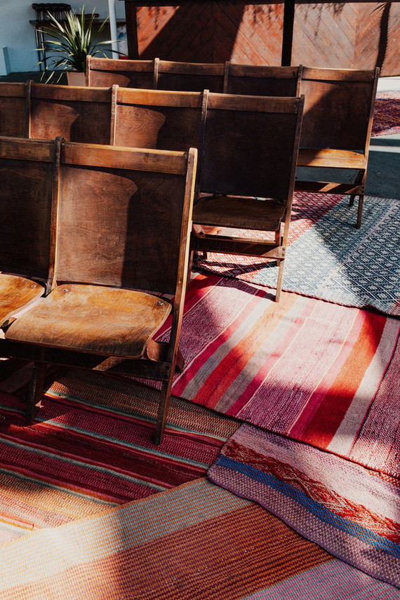 Artful hip earth-tone wedding at Office Party in LA