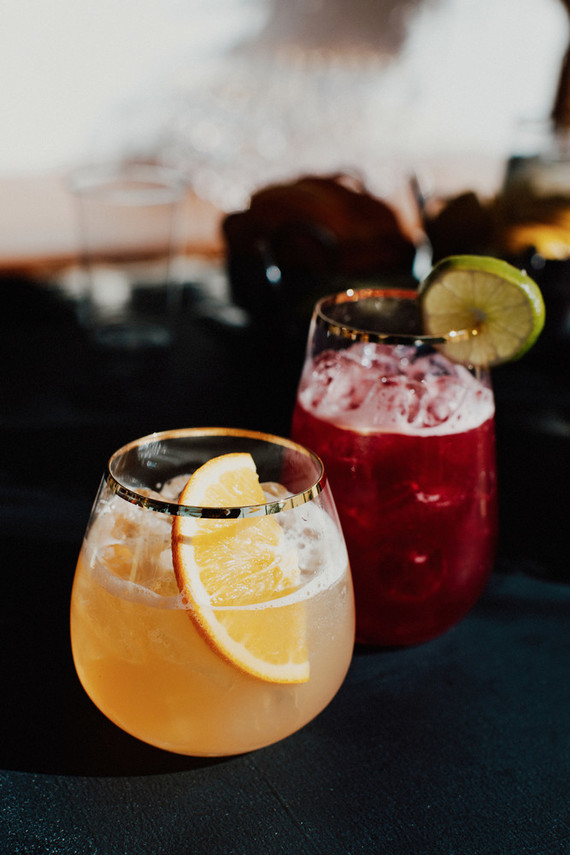 Artful hip earth-tone wedding at Office Party in LA