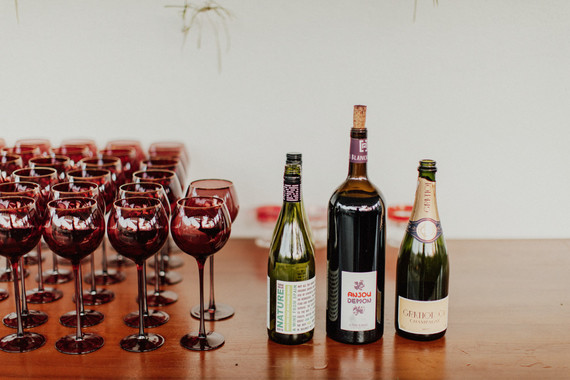 Artful hip earth-tone wedding at Office Party in LA