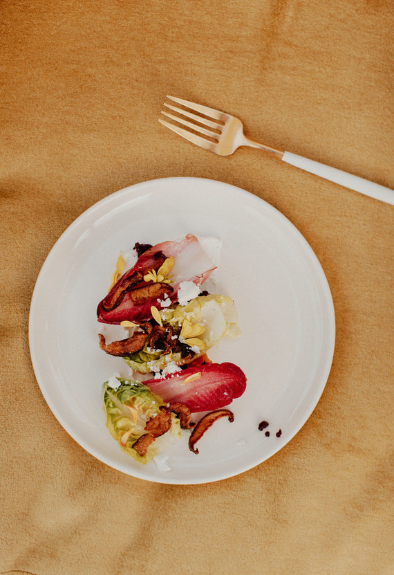 Artful hip earth-tone wedding at Office Party in LA Inspiration