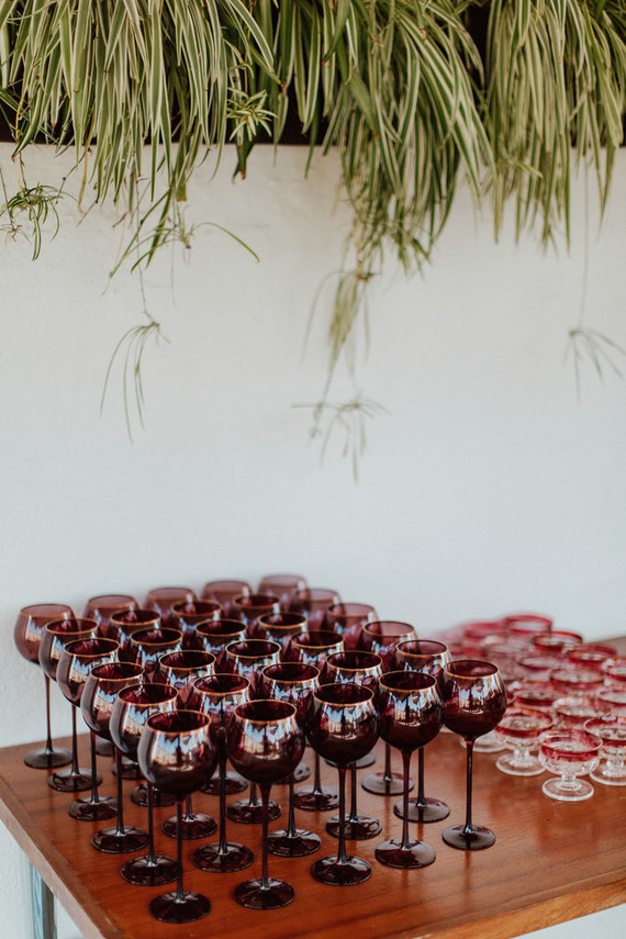 Artful hip earth-tone wedding at Office Party in LA