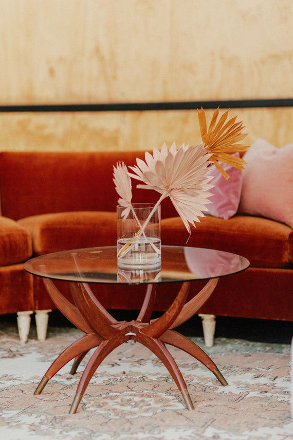 Artful hip earth-tone wedding at Office Party in LA