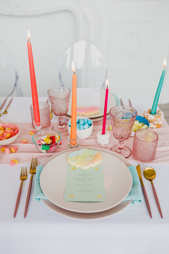 Whimsical neon candy-inspired wedding ideas