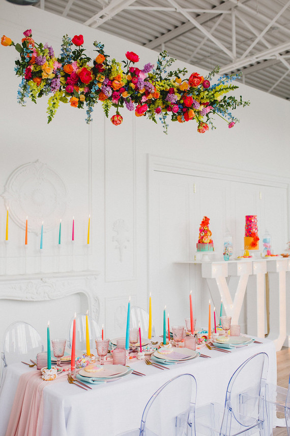 Whimsical neon candy-inspired wedding ideas