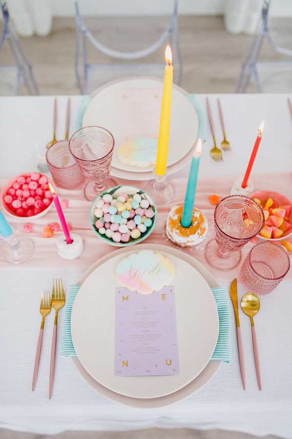 Whimsical neon candy-inspired wedding ideas