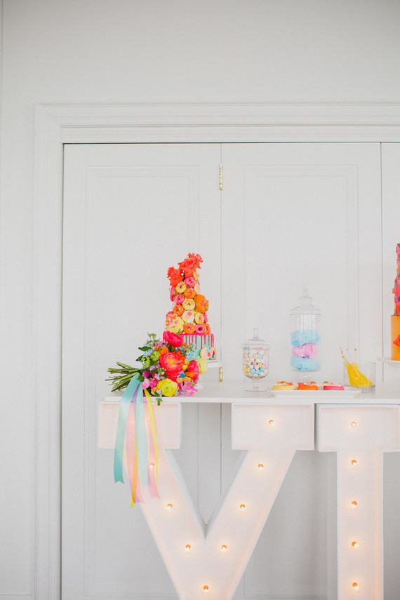 Whimsical neon candy-inspired wedding ideas