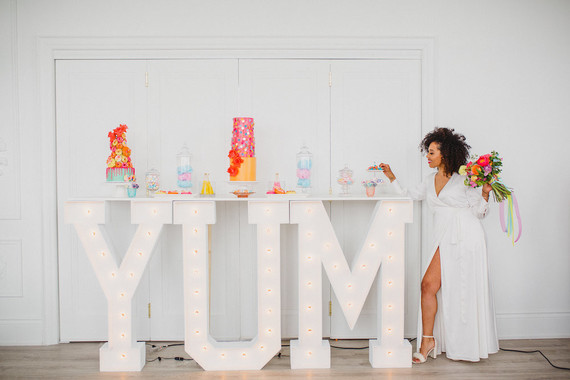 Whimsical neon candy-inspired wedding ideas