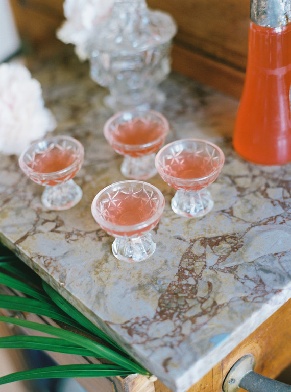 Peony inspired pastel wedding ideas in Santorini Inspiration