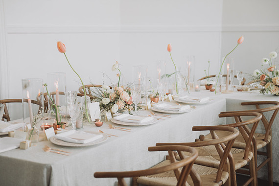 Intimate minimal pastel wedding at The Great Hall in Toronto