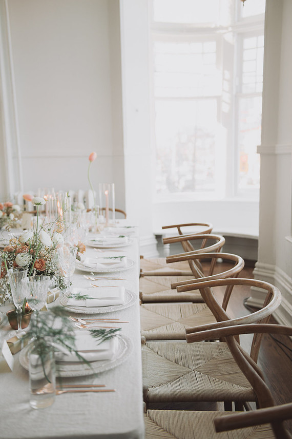 Intimate minimal pastel wedding at The Great Hall in Toronto Inspiration