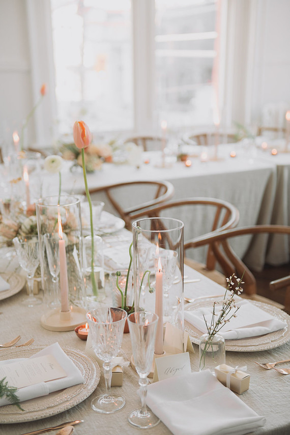 Intimate minimal pastel wedding at The Great Hall in Toronto