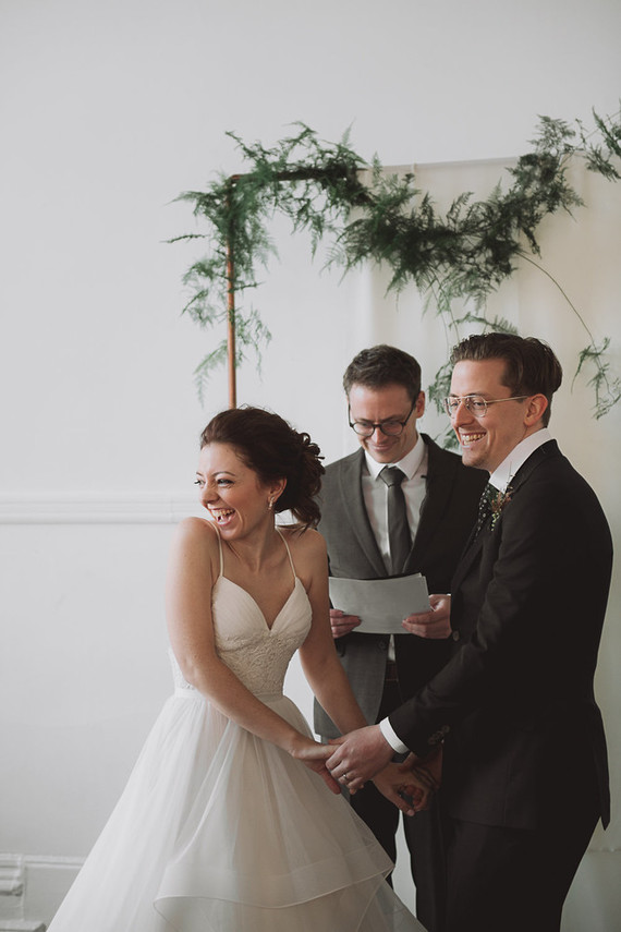 Intimate minimal pastel wedding at The Great Hall in Toronto