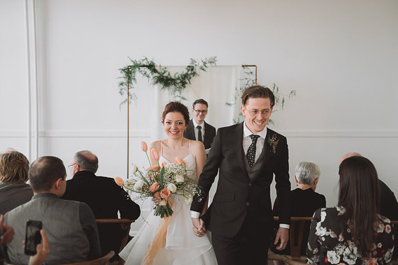 Intimate minimal pastel wedding at The Great Hall in Toronto